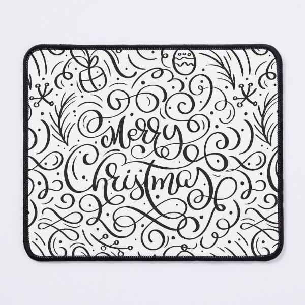 Item preview, Merry Christmas Calligraphy Lettering Pattern designed and sold by TeeBeesDesign.