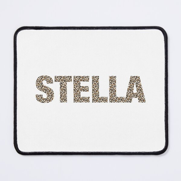 Item preview, Stella name leopard pattern my name is Stella gift birthday holiday anniversary Essential Inspiration Joy Mood Funny designed and sold by DesignByHeartUK.