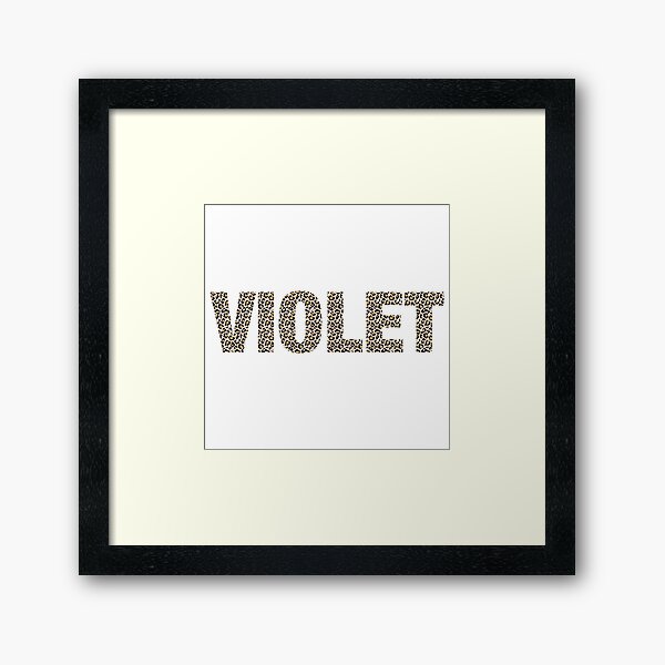 Item preview, Violet name leopard pattern my name is Violet gift birthday holiday anniversary Essential Inspiration Joy Mood Funny designed and sold by DesignByHeartUK.