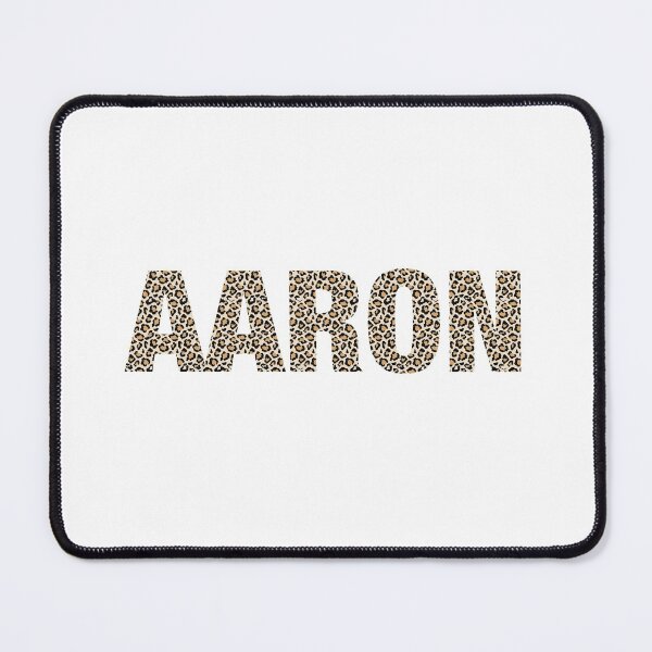 Item preview, Aaron name leopard pattern my name is Aaron gift birthday holiday anniversary Essential Inspiration Joy Mood Funny designed and sold by DesignByHeartUK.