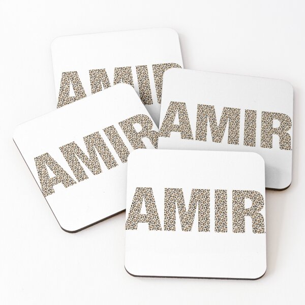 Item preview, Amir name leopard pattern my name is Amir gift birthday holiday anniversary Essential Inspiration Joy Mood Funny designed and sold by DesignByHeartUK.