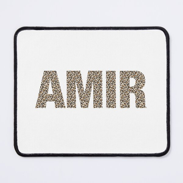 Item preview, Amir name leopard pattern my name is Amir gift birthday holiday anniversary Essential Inspiration Joy Mood Funny designed and sold by DesignByHeartUK.