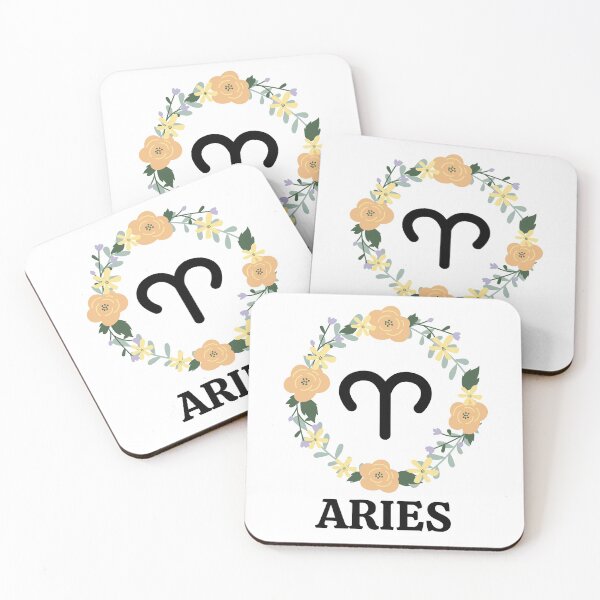 Item preview, Floral Aries Zodiac Sign designed and sold by Hellofriendco.