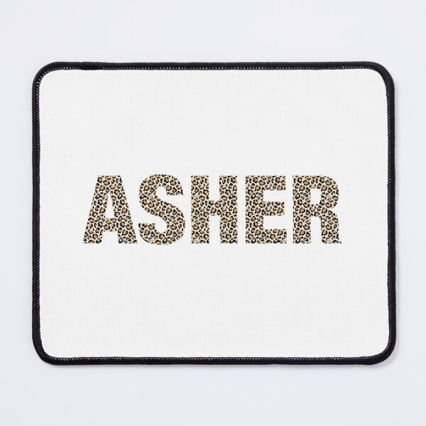 Item preview, Asher name leopard pattern my name is Asher gift birthday holiday anniversary Essential Inspiration Joy Mood Funny designed and sold by DesignByHeartUK.