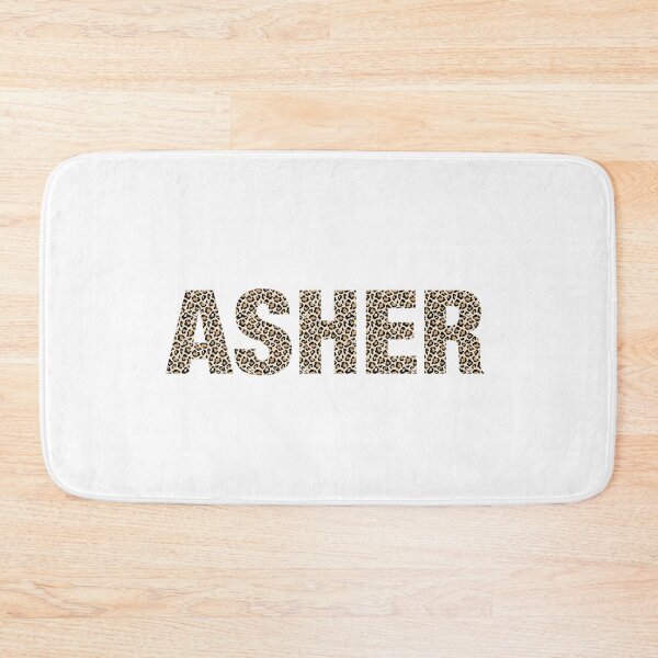 Item preview, Asher name leopard pattern my name is Asher gift birthday holiday anniversary Essential Inspiration Joy Mood Funny designed and sold by DesignByHeartUK.