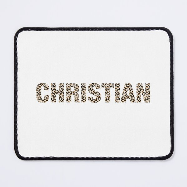 Item preview, Christian name leopard pattern my name is Christian gift birthday holiday anniversary Essential Inspiration Joy Mood Funny designed and sold by DesignByHeartUK.