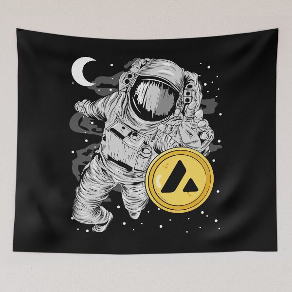 Item preview, Astronaut Reaching Out Avalanche Avax Coin To The Moon Crypto Token Blockchain Cryptocurrency Wallet designed and sold by JaxonBrown.