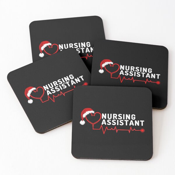 Item preview, Nursing Assistant with stethoscope santa hat (white text)- CNA Christmas - CNA Christmas Holiday designed and sold by CaitU.