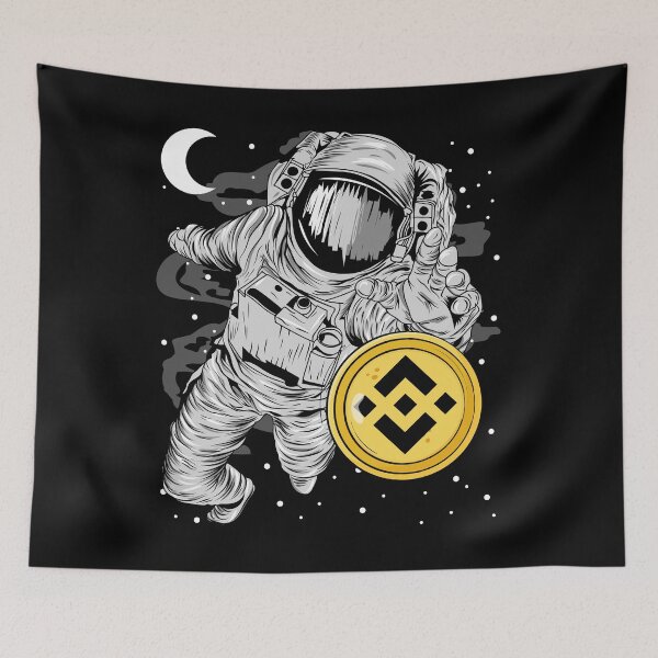 Item preview, Astronaut Reaching Out Binance BNB Coin To The Moon Crypto Token Blockchain Cryptocurrency Wallet designed and sold by JaxonBrown.