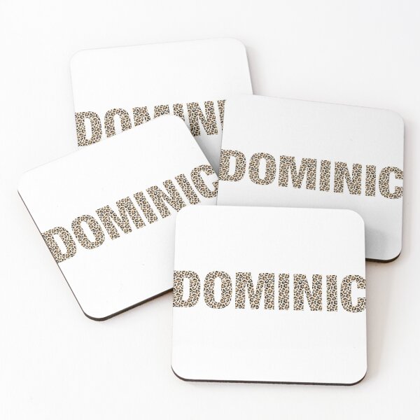 Item preview, Dominic name leopard pattern my name is Dominic gift birthday holiday anniversary Essential Inspiration Joy Mood Funny designed and sold by DesignByHeartUK.