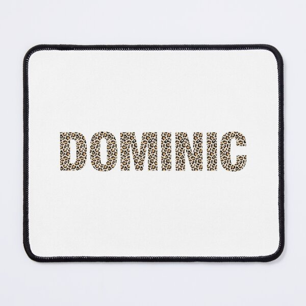 Item preview, Dominic name leopard pattern my name is Dominic gift birthday holiday anniversary Essential Inspiration Joy Mood Funny designed and sold by DesignByHeartUK.