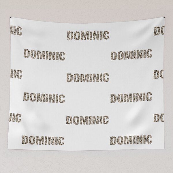 Item preview, Dominic name leopard pattern my name is Dominic gift birthday holiday anniversary Essential Inspiration Joy Mood Funny designed and sold by DesignByHeartUK.