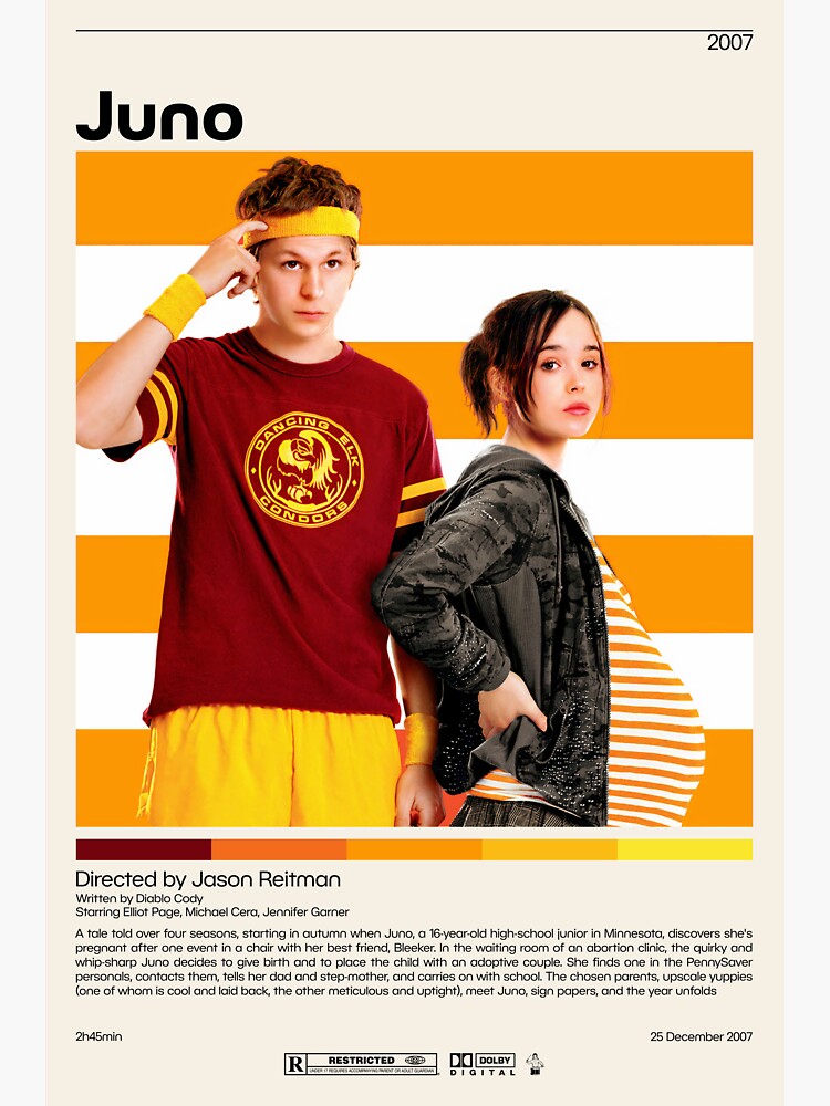 "Juno | Jason Reitman, Minimalist Movie Poster, Vintage Retro Art Print ...