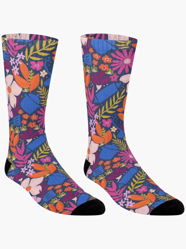Thumbnail 3 of 5, Socks, Kitchen Cooking Flower Pattern designed and sold by Sandra Hutter.