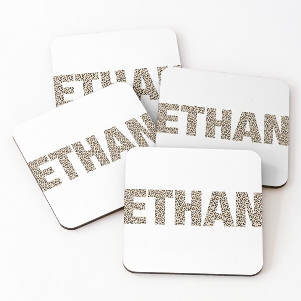 Item preview, Ethan name leopard pattern my name is Ethan gift birthday holiday anniversary Essential Inspiration Joy Mood Funny designed and sold by DesignByHeartUK.