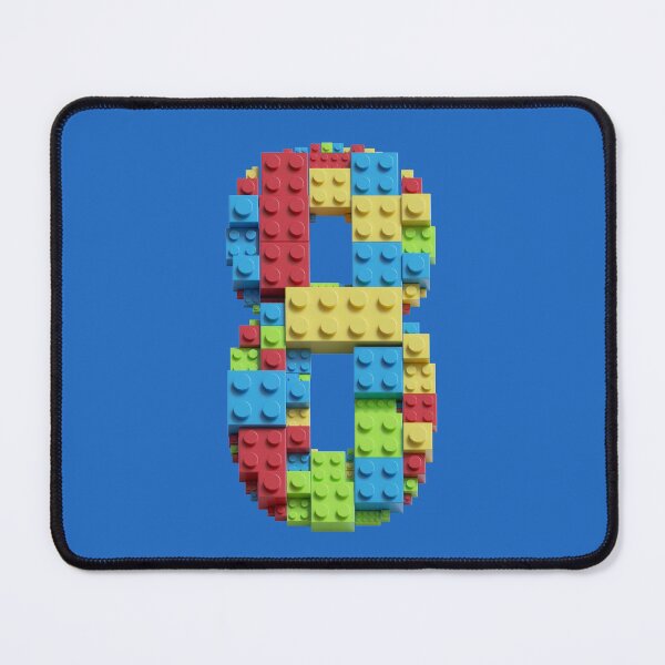 Item preview, Number 8 Built From Plastic Building Bricks - Primary Colors designed and sold by TheFlyingPug.