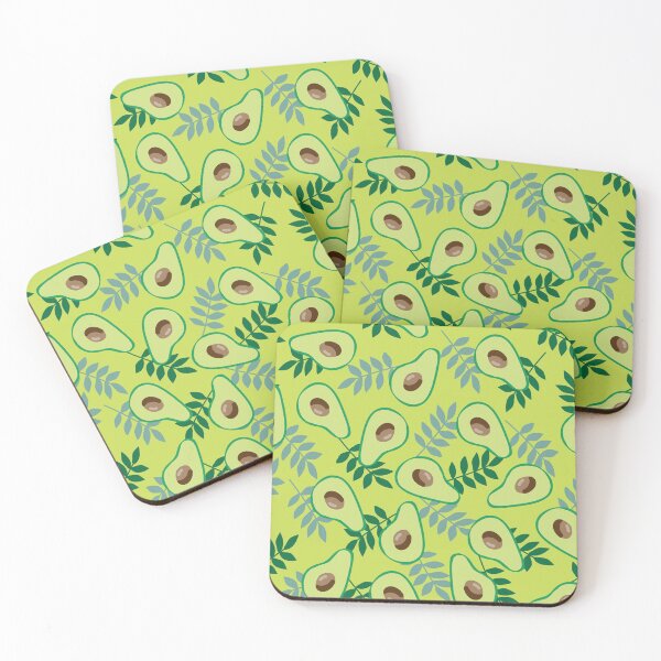 Item preview, Ripe avocado and leaves on a light green  designed and sold by MignonBeauty.