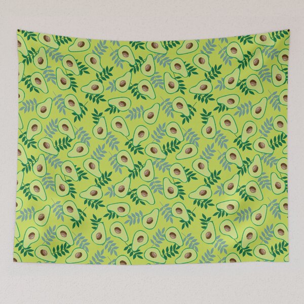 Item preview, Ripe avocado and leaves on a light green  designed and sold by MignonBeauty.