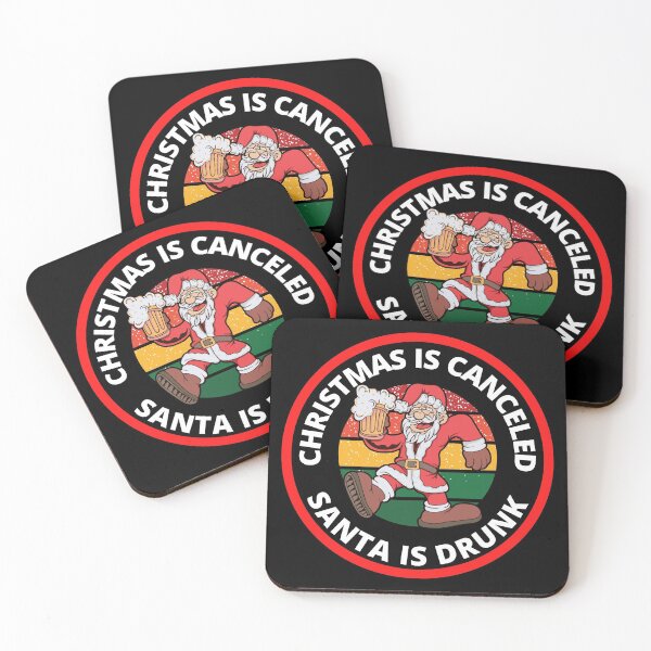 Item preview, Christmas Is Canceled Santa Is Drunk Round Sticker designed and sold by RGRamsey.