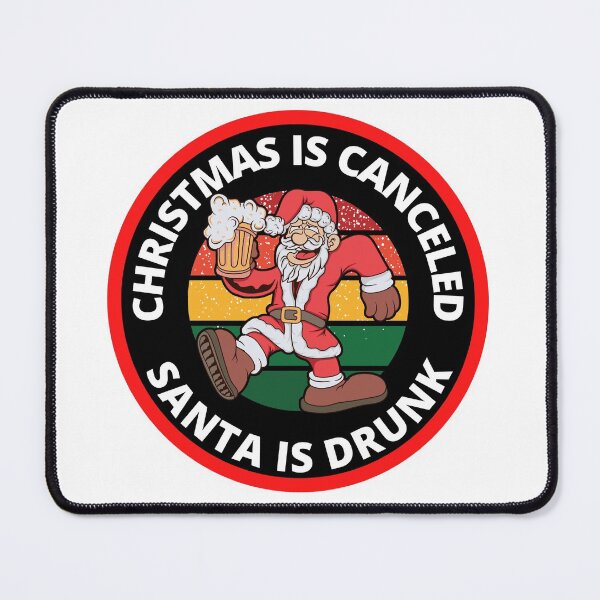 Item preview, Christmas Is Canceled Santa Is Drunk Round Sticker designed and sold by RGRamsey.