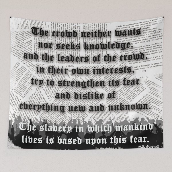 Item preview, Gurdjieff on knowledge and crowd designed and sold by WanderingGraha.