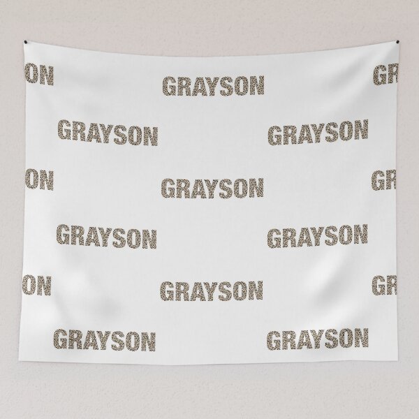 Item preview, Grayson name leopard pattern my name is Grayson gift birthday holiday anniversary Essential Inspiration Joy Mood Funny designed and sold by DesignByHeartUK.