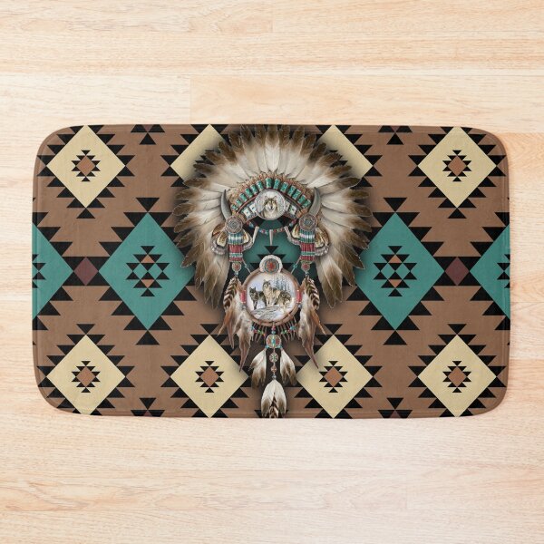 Item preview, Native American Wolf Mandala African Eagle Tribal designed and sold by MignonBeauty.