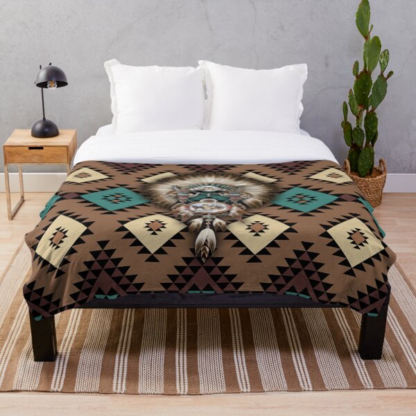 Item preview, Native American Wolf Mandala African Eagle Tribal designed and sold by MignonBeauty.