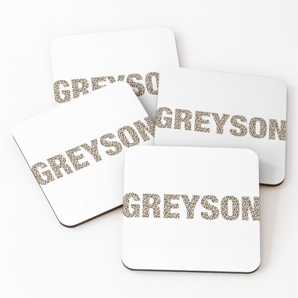 Item preview, Greyson name leopard pattern my name is Greyson gift birthday holiday anniversary Essential Inspiration Joy Mood Funny designed and sold by DesignByHeartUK.