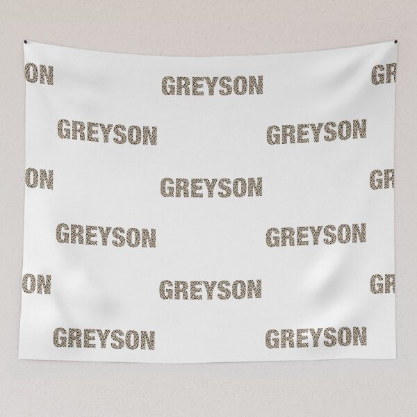 Item preview, Greyson name leopard pattern my name is Greyson gift birthday holiday anniversary Essential Inspiration Joy Mood Funny designed and sold by DesignByHeartUK.