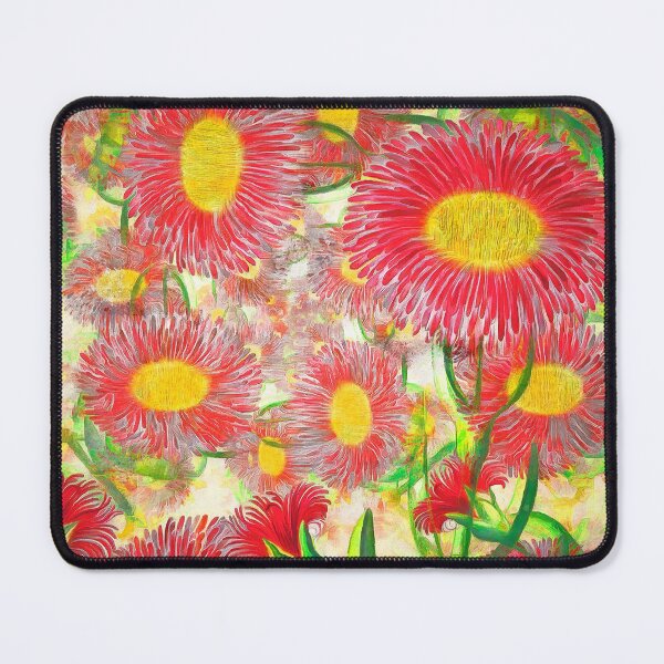 Item preview, Mesembryanthemums Red Flowers Refactored - Robert Jacob Gordon Remix designed and sold by SeaChangeDesign.