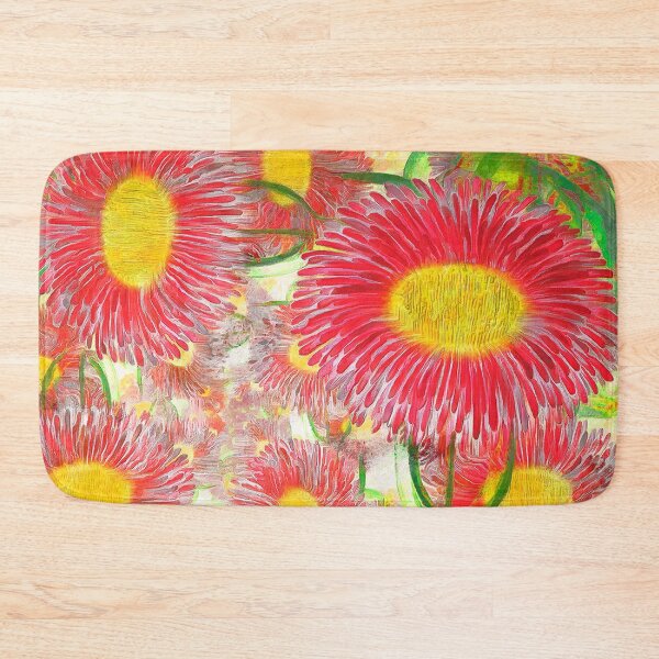 Item preview, Mesembryanthemums Red Flowers Refactored - Robert Jacob Gordon Remix designed and sold by SeaChangeDesign.