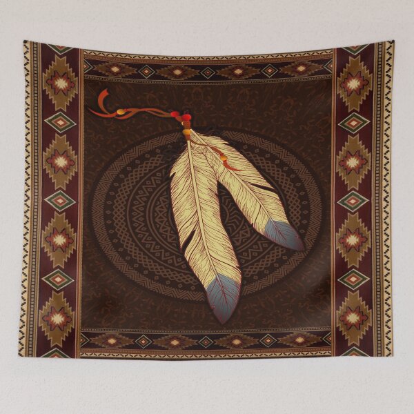 Item preview, Native Feathers mandala African Eagle Tribal designed and sold by MignonBeauty.