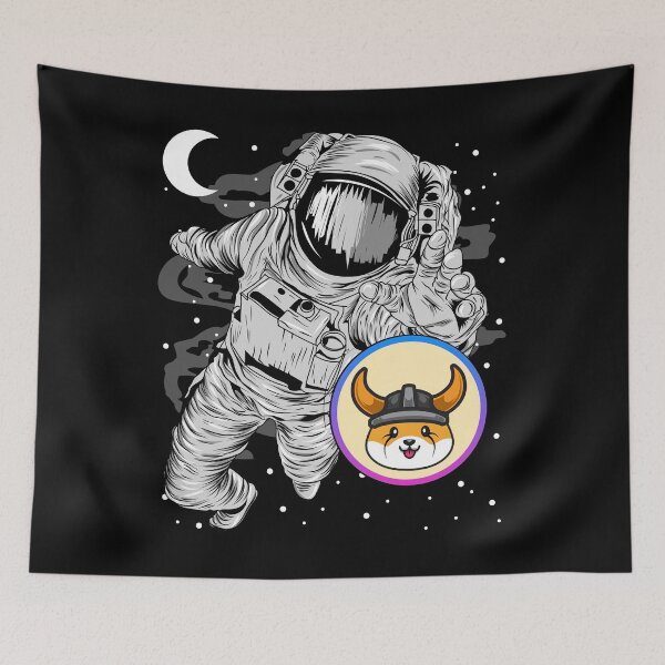Item preview, Astronaut Reaching Out Floki Inu Coin To The Moon Floki Army Crypto Token Blockchain Cryptocurrency Wallet designed and sold by JaxonBrown.