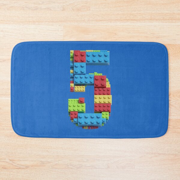 Item preview, Number 5 Built From Plastic Building Bricks - Primary Colors designed and sold by TheFlyingPug.