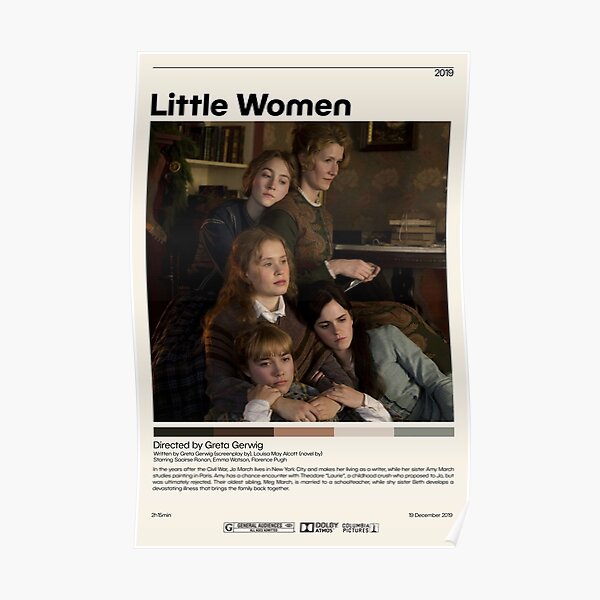 Little Women | Greta Gerwig, Minimalist Movie Poster, Vintage Retro Art Print, Custom Poster, Wall Art Print, Home Decor Poster