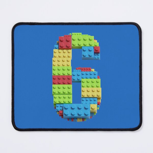 Item preview, Number 6 Built From Plastic Building Bricks - Primary Colors designed and sold by TheFlyingPug.