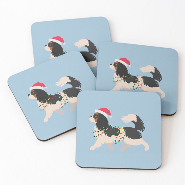 Item preview, Cavalier King Charles Spaniel Tricolor Christmas designed and sold by Omoozo.