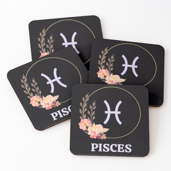 Item preview, Pisces Zodiac Sign with Floral Border designed and sold by Hellofriendco.