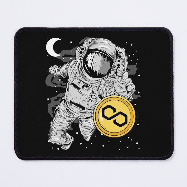 Item preview, Astronaut Reaching Out Polygon Matic Coin To The Moon Crypto Token Blockchain Cryptocurrency Wallet designed and sold by JaxonBrown.