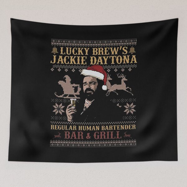 Item preview, Lucky Brews Jackie Daytona Regular Human Bartender Ugly Christmas Sweater designed and sold by VilmosLaszlo.