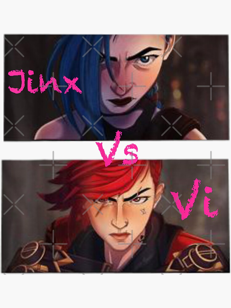 Pegatina «Jinx Vs Vi - Leyendas de Arcane Jinx The Powder Anime Art» de ...