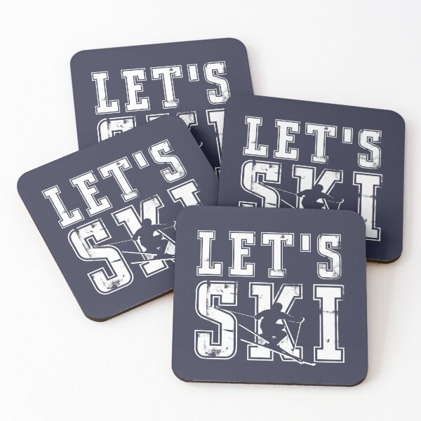Item preview, Retro Let's Ski Vintage Skier Winter Sports Skiing designed and sold by 74ninetees.