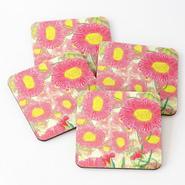 Item preview, Mesembryanthemums Red Flowers Remixed  - Robert Jacob Gordon Botanical designed and sold by SeaChangeDesign.