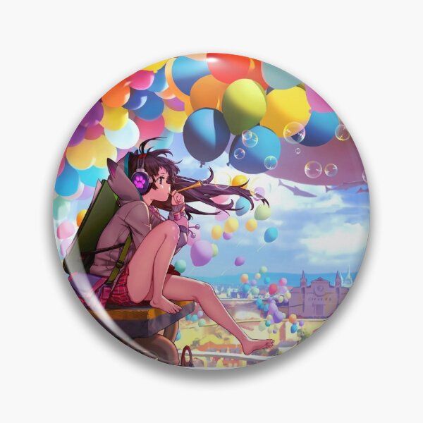Item preview, Beautiful High Quality Anime Girl Alone Cat Whale Bubble Balloons Fantasy designed and sold by IMPHives.
