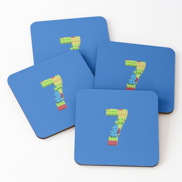 Item preview, Number 7 Built From Plastic Building Bricks - Primary Colors designed and sold by TheFlyingPug.