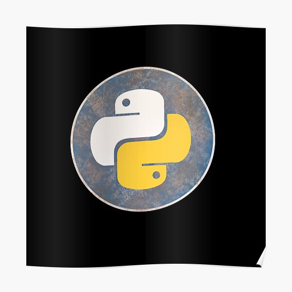 "Vintage Python language logo" Poster for Sale by Kikolina | Redbubble