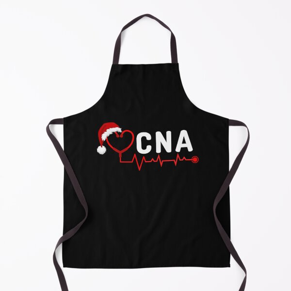 Item preview, CNA Nurse Assistant with stethoscope santa hat (white text)- CNA Christmas - CNA Christmas Holiday designed and sold by CaitU.