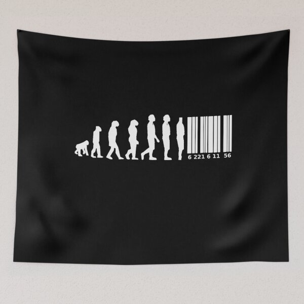 Item preview, HUMAN EVOLUTION BARCODE STICKERS designed and sold by Teetans.