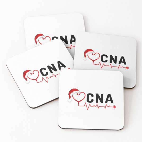 Item preview, CNA Nurse Assistant with stethoscope santa hat (black text)- CNA Christmas - CNA Christmas Holiday designed and sold by CaitU.